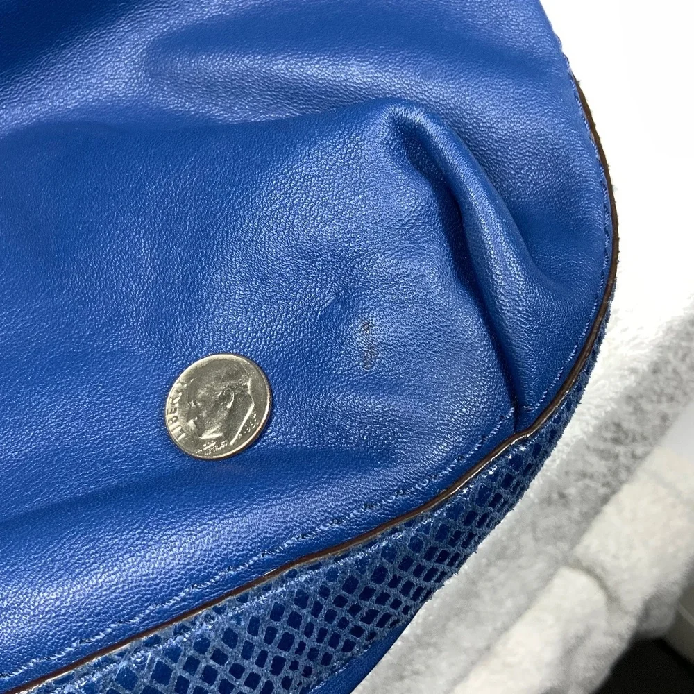 Coach Penelope Blue Leather Hobo Shoulder Bag - F16535